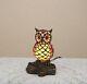 10.5h Stained Glass Handcrafted Owl Night Light Table Desk Lamp