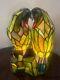 11 Catalina Lighting Love Birds Parrots Stained Glass Tiffany Style Table Lamp
