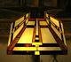 14.5w Mission Style Stained Glass Handcrafted Zinc Base Table Desk Lamp