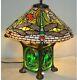 14 Tiffany-style Green Dragonfly Table Desk Accent Lamp Glass Stained Art Shade