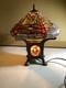 15 Multicolored Stained Glass Dragonfly Turtleback Table Lamp Vintage From 90's