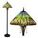 16 Inch Tiffany Daffodil Floor Lamp Stained Glass Lampshade Standing Lights Home