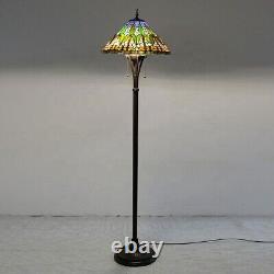 16 Inch Tiffany Daffodil Floor Lamp Stained Glass Lampshade Standing Lights Home