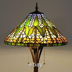 16 Inch Tiffany Daffodil Floor Lamp Stained Glass Lampshade Standing Lights Home