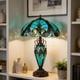 16''tiffany Stained Glass Style Mother Daughter Table\bedside Lamp 3-light Decor