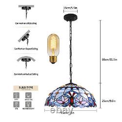 16 Tiffany Style Hanging Pendant Lamp Stained Glass Baroque Style Ceiling Light