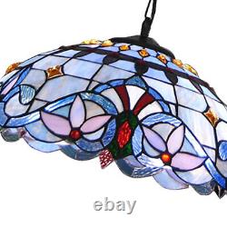 16 Tiffany Style Hanging Pendant Lamp Stained Glass Baroque Style Ceiling Light