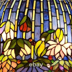 16 Water Lily Tiffany Stained Glass Desk Table Lamp Light Bedside Room DL26485