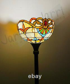 168cm Tiffany Floor Lamps Torchiere, 12 Lampshade, Leadlight Stained Glass