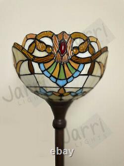 168cm Tiffany Floor Lamps Torchiere, 12 Lampshade, Leadlight Stained Glass