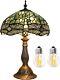 18 Lamp Tiffany Victorian Style Table Stained Glass Vintage Retro Lamps Bedside