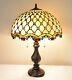 18w Stained Glass Diamond & Jewels Handcrafted Jeweled Table Desk Lamp, Zinc B