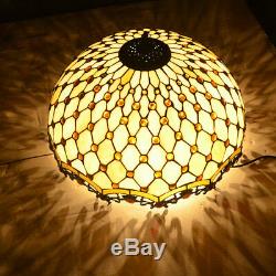 18W Stained Glass Diamond & Jewels Handcrafted Jeweled Table Desk Lamp, Zinc B