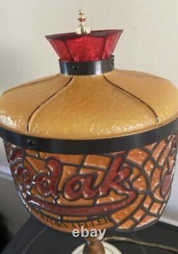 1960s KODAK CAMERA SIMULATED STAIN GLASS RARE LAMP