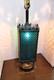 1970s Mid Century Metal Gothic Stained Glass Grated Multi Color Lamp Very Heavy