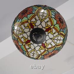 20 Inverted Colorful Chandelier 5-Lights Tiffany Stained Glass Pendant Lamps