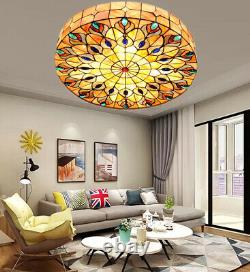 20 Tiffany Peacock Style Chandelier Stained Glass Ceiling Fixture Lighting Lamp