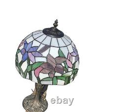 20 Vintage Stained Glass Tiffany Style Table Lamp Works Well Free Shipping