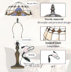 2023 New Home Decor Tiffany Style Stained Glass Table Lamp Antique Shade, Light