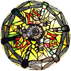 2023 New Tiffany Style Stained Glass Mini Dragonfly Table Lamp With Mosaic Base