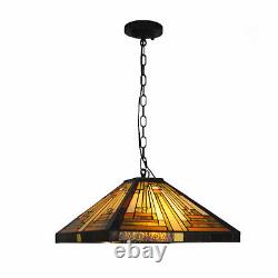 21.6 Tiffany Style Hanging Stained Glass Light/Lamp Fixture Ceiling Pendant