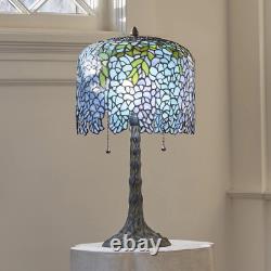 22.25H Wisteria Tiffany-Style Stained Glass Table Lamp