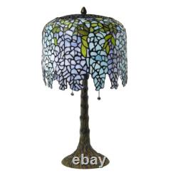 22.25H Wisteria Tiffany-Style Stained Glass Table Lamp