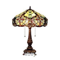 23.6 Antique Vintage Style Stained Glass Table Lamp