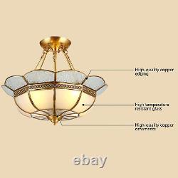 23'' Tiffany Style Pendant Light Stained Glass Shade Chandelier Ceiling Lamp