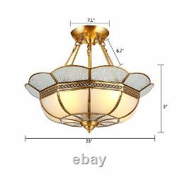 23'' Tiffany Style Pendant Light Stained Glass Shade Chandelier Ceiling Lamp