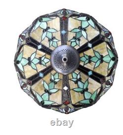 23 Tiffany Style Victorian Stained Glass Double Lit Table Accent Reading Lamp