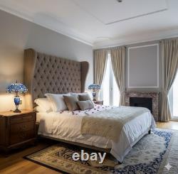 24 Tiffany Stained Glass Blue Dragonfly Table Lamp Vintage American Design