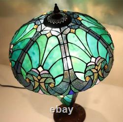 24 Vintage Tiffany Stained Glass Table Lamp 3-Light 24 Vintage Tiffany Stained Glass Table Lamp 3-Light