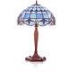 25inch H Blue Allistar Stained Glass Table Lamp Light Decor River Of Goods