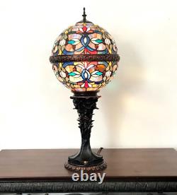27 Antique Vintage Style Stained Glass Accent Table Lamp