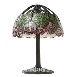 27H Lotus Mosaic Base Stained Glass Table Lamp