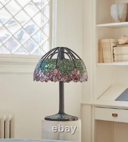 27H Lotus Mosaic Base Stained Glass Table Lamp