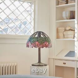 27H Lotus Mosaic Base Stained Glass Table Lamp