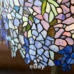 29.5'' H Stained Glass Tiffany Inspired Grand Wisteria Table Decor Lamp Blue