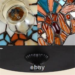3-Light Tiffany Stained Glass Ceiling Light Kitchen Island Pendant Lamp Fixture