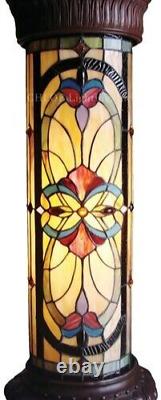 30 Tiffany Stained Glass Style Night Light Victorian Pedestal Floor Light Lamp