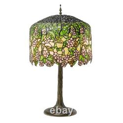 31.75 Cherry Blossoms Stained Glass Table Lamp