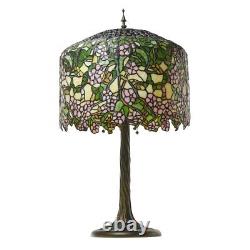 31.75 Cherry Blossoms Stained Glass Table Lamp