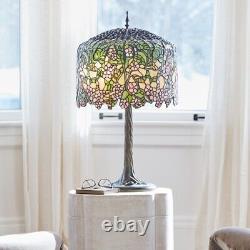 31.75 Cherry Blossoms Stained Glass Table Lamp