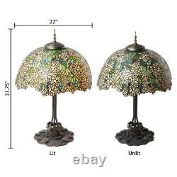 31.75H Laburnum Antique Style Stained Glass Table Lamp