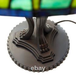 33.25H Tulip Antique Style Stained Glass Table Lamp