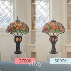 36H Poppies Tiffany-Style Stained Glass Table Lamp