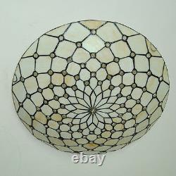 50cm Retro Chandeliers Stained Glass Flush Mount Ceiling Lamp Light Fixture