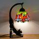 6 Red Dragonfly Tiffany Style Table Night Light With Stained Glass Lamp Shade Bar