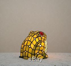 A Big Fat Frog Stained Glass Handcrafted Night Light Table Desk Lamp. Cute
